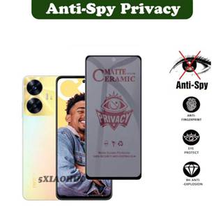 Realme C55 防間諜隱私鋼化玻璃 Realme C53 磨砂隱私陶瓷螢幕保護膜軟鋼化玻璃 Realme C51