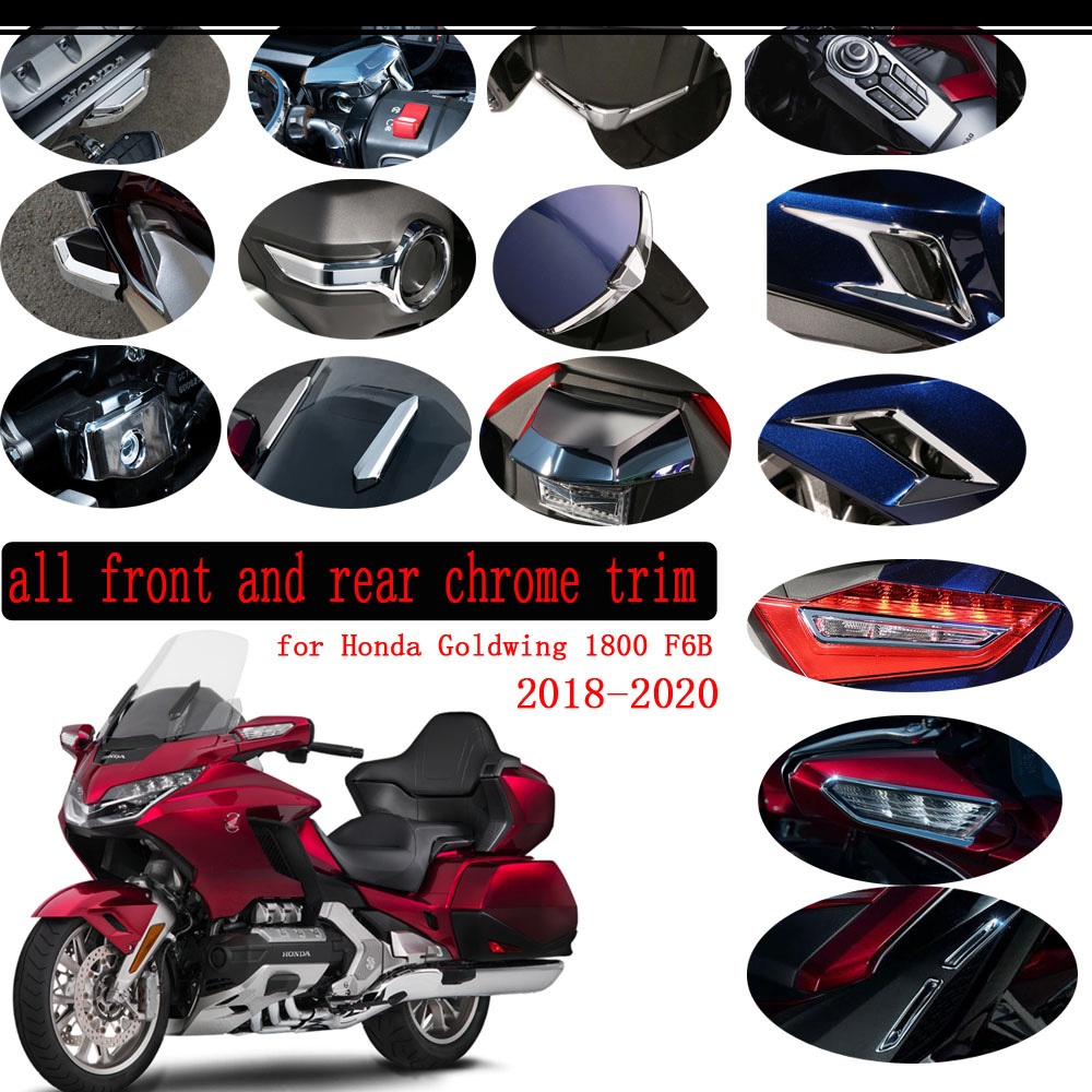 HONDA 1800 摩托車前後鍍鉻裝飾適用於本田金翼金翼 1800 Tour F6B GL1800 2018 2019