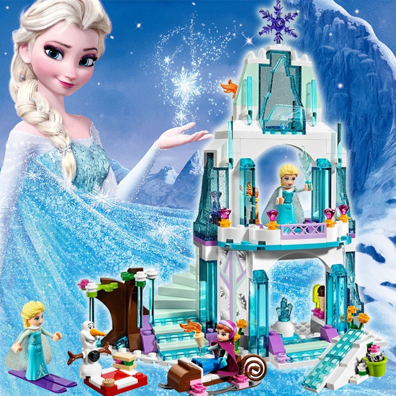 女孩積木好朋友系列拼裝公主城堡冰雪奇緣小顆粒拼裝玩具
