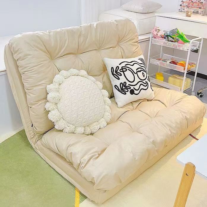 可折疊可擴展懶人沙發床落地椅折疊床沙發透氣科技布藝躺椅沙發可折疊床墊