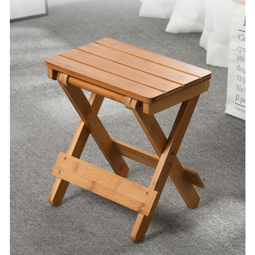 實用方便松木實木摺疊凳子便攜式家用實木馬紮戶外釣魚椅小板凳小凳子方凳
