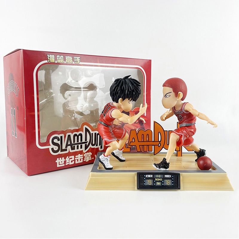 現貨 2款整套 日本動漫 灌籃高手 Slam Dunk 櫻木花道 流川楓 世紀擊掌 籃球 Q版公仔人偶模型玩具手辦擺件