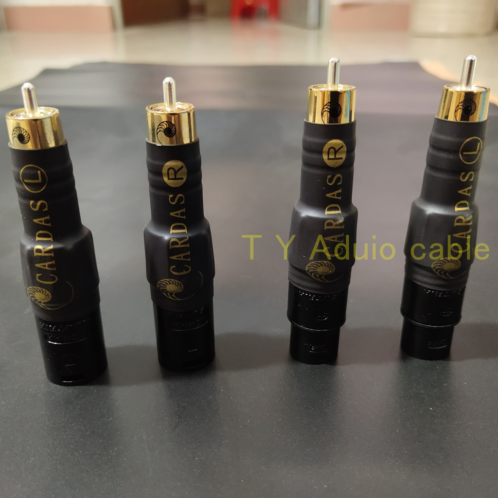 2 件/批原裝非複製 Cardas 頂級品質 XLR 公/母到 RCA 公插座適配器 HIFI 音頻連接器美國製造