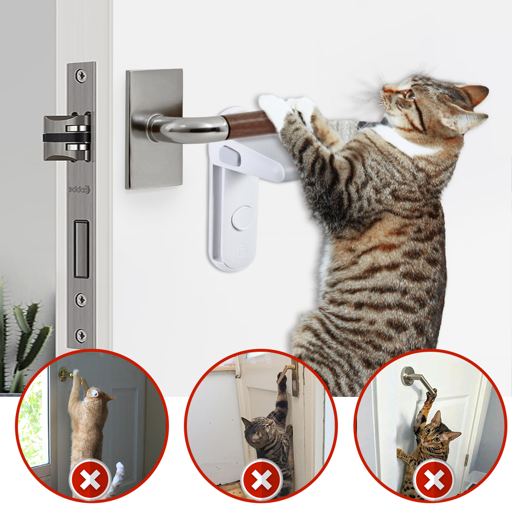 兒童門桿鎖開啟神器防貓防寵物房安裝方便使用