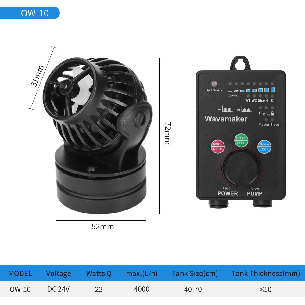 JEBAO 捷寶 Wave Pump OW系列魚缸造浪 造浪馬達 變頻 可調速 OW10 4000L/H