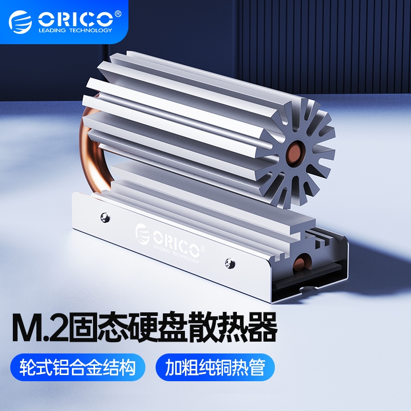 ORICO鋁製散熱器冷卻器 M.2 NGFF PCI-E NVME 2280 SSD 散熱器帶散熱矽膠墊