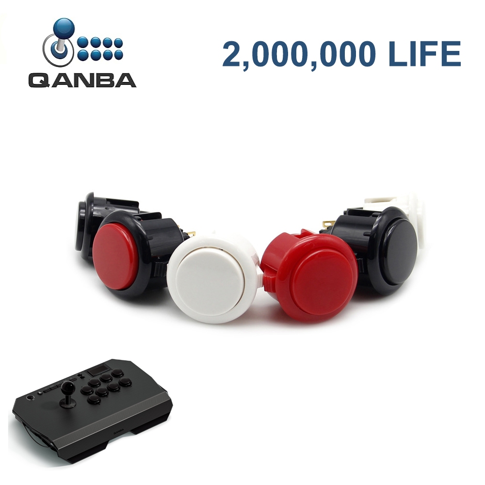 按鈕! Qanba sanwa 30mm/24mm 卡片按鍵街機搖桿配件按鍵 HITBOX 街頭格鬥 KOF 格鬥遊戲鍵