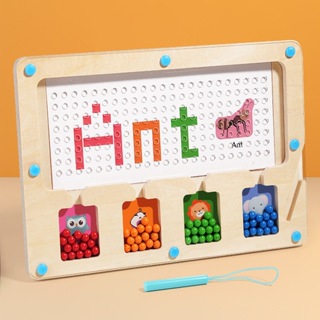 【櫟趣玩具屋】幼兒園早教顏色分類計數板 益智玩具兒童磁性動物數字運算走珠拼圖