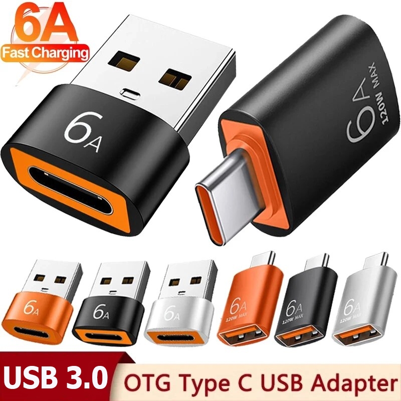 6A USB 轉 Type-C 和 TypeC 轉 USB OTG 轉換器 USB C OTG 連接器 USB 3.0