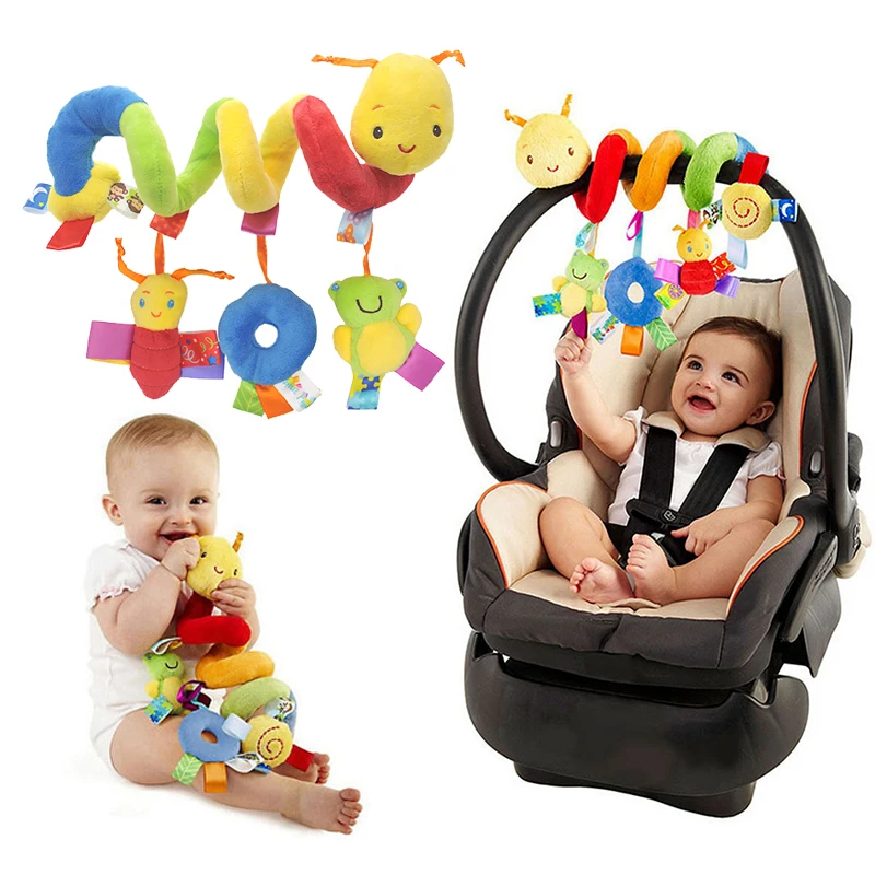 嬰兒床掛搖鈴玩具汽車座椅玩具軟移動嬰兒車嬰兒床螺旋玩具嬰兒車掛娃娃嬰兒新生兒禮物