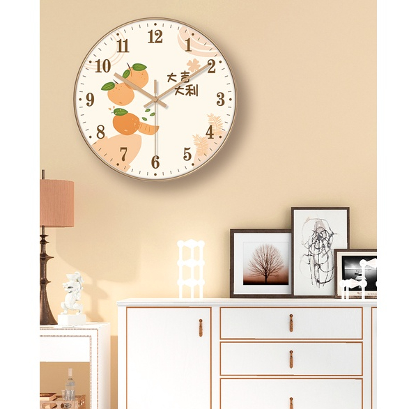 時鐘掛鐘  靜音掃秒鐘表 簡約客廳圓形掛鐘 北歐風創意臥室鐘錶 壁掛裝飾時鐘