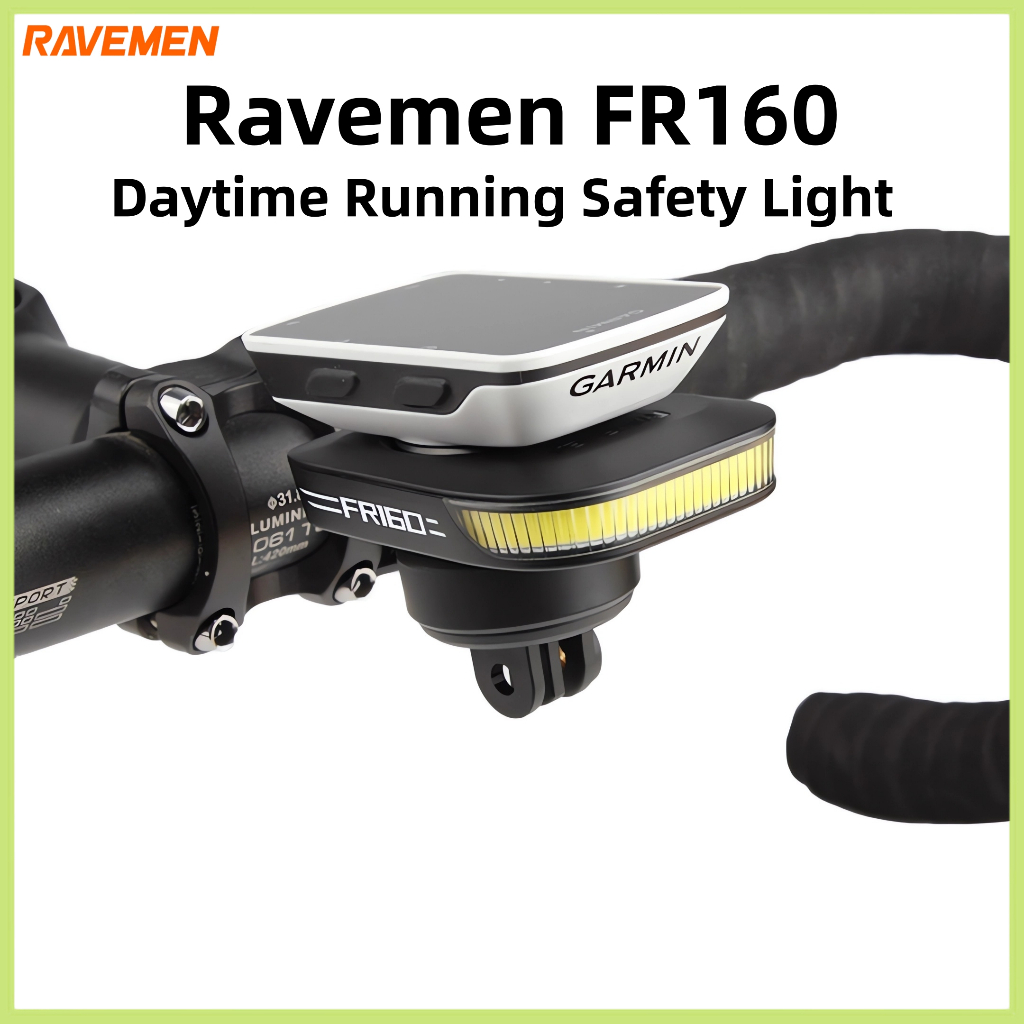 用於 Garmin 兼容閃光燈的 Ravemen FR160 USB 充電輸出前燈