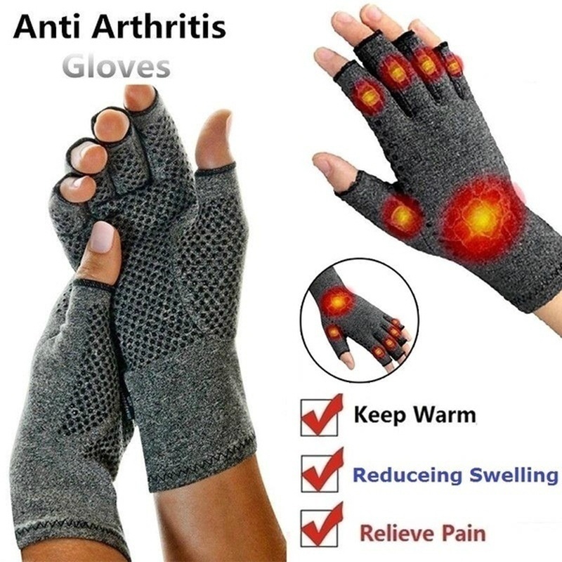 1對觸摸屏關節炎手套 康復訓練關節炎壓力手套 保暖壓縮手套 室內運動配藥防滑保健手套