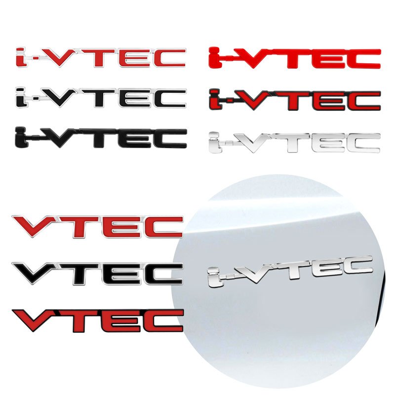 HONDA 金屬 IVTEC I-VTEC VTEC 汽車字母標誌適用於本田思域 CRV 雅閣奧德賽螺旋標誌貼紙擋泥板後
