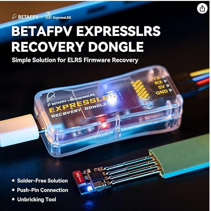 Betafpv FTDI 燃燒裝置適用於所有系列 ELRS 接收器 ExpressLRS 恢復加密狗 Type-C 接口