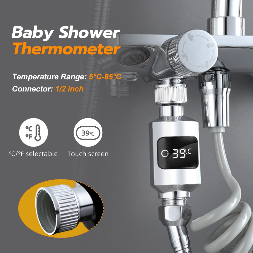 家用 LED 顯示沐浴溫度計淋浴龍頭水溫計熱水浴缸水溫監測器電力