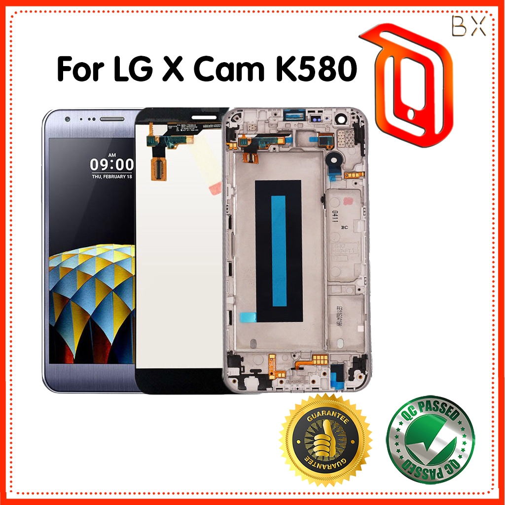 適用於 LG X Cam K580 LCD 顯示屏,帶觸摸屏數字化儀組件,帶框架 K580DS 屏幕更換