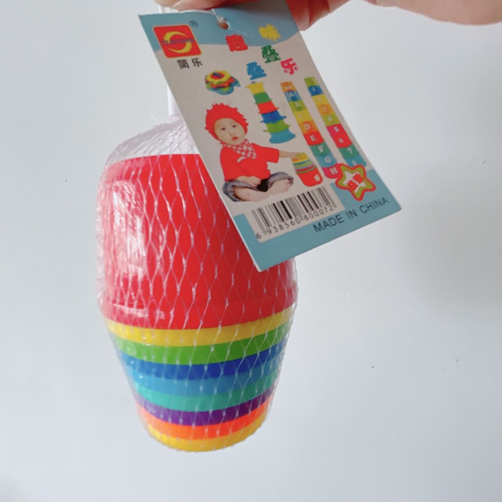 Montessori Baby Interest Jenga Toy Montessori 嬰兒教育遊戲堆疊軌道嬰兒發展
