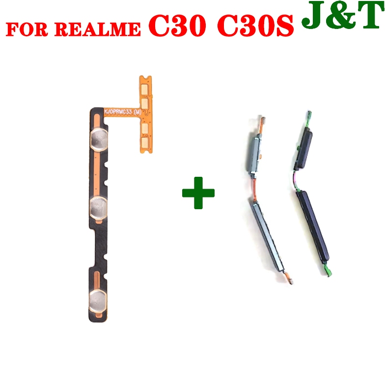 電源音量按鈕 flex 適用於 Realme C30 C30S ON OFF 開關側鍵按鈕電源柔性帶狀電纜