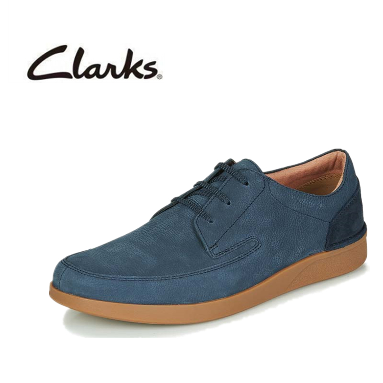 Clarks 皮革休閒男鞋繫帶樂福鞋