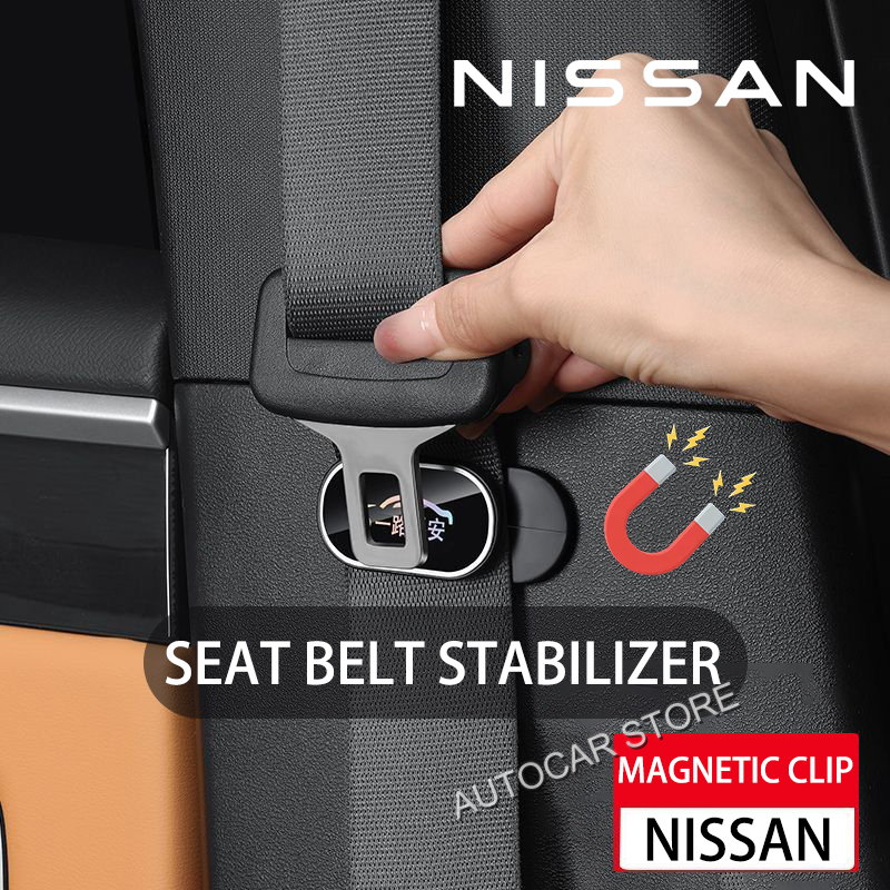 NISSAN 適用於日產汽車安全帶扣座磁性夾張力調節器皮帶緊固件 Almera Livina Serena Xtrail