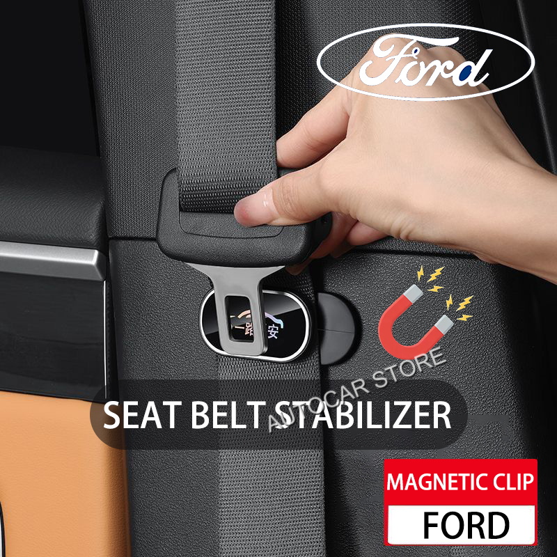 Ford適用於福特汽車安全帶扣固定器磁性夾張力調節器皮帶緊固件 Ranger t6 t9 wl Fiesta Focus