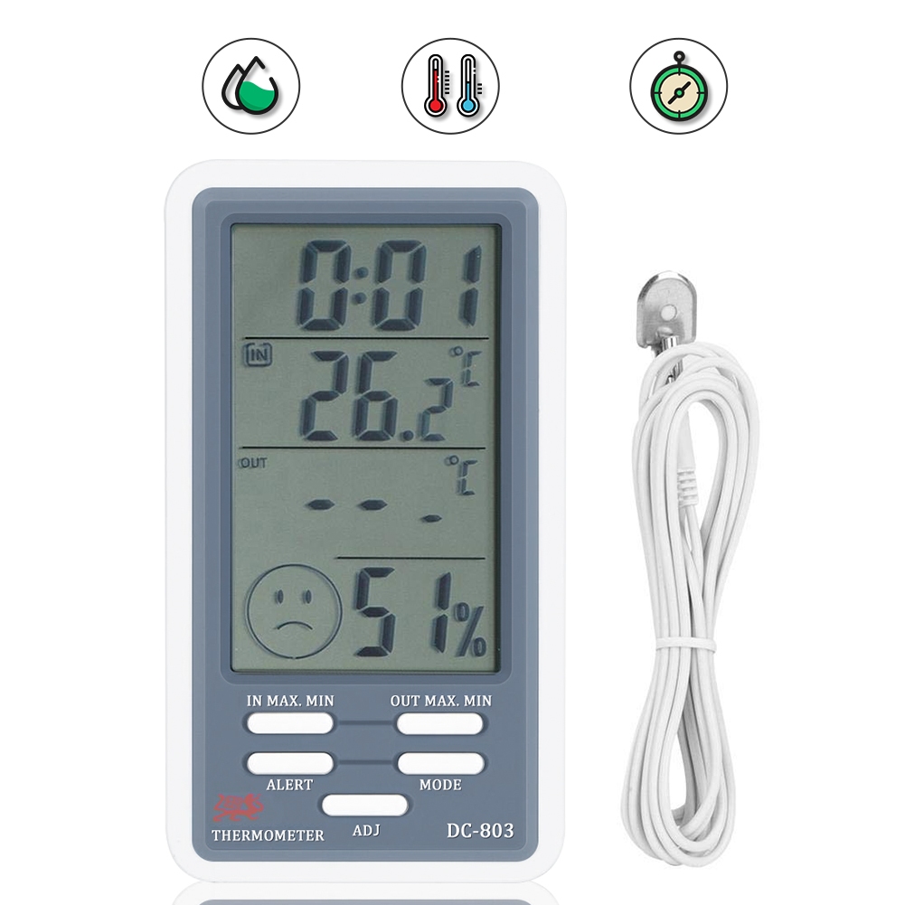 數字溫度濕度計室內室外溫度計濕度計濕度計大型液晶顯示器倉庫溫室