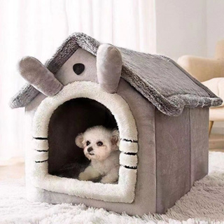 狗窩貓窩房子型四季通用小型犬大型貓冬季保暖可拆洗貓窩狗屋寵物床用品