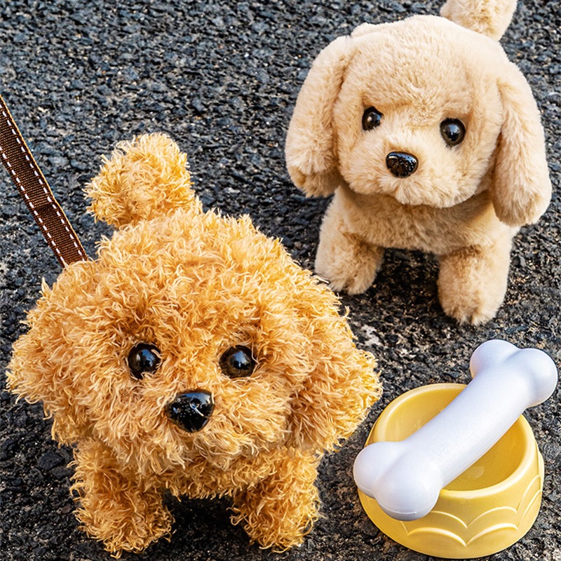 兒童毛絨玩具 電動寵物狗狗 會動會叫會走路玩具 小狗仿真玩具狗 電子寵物