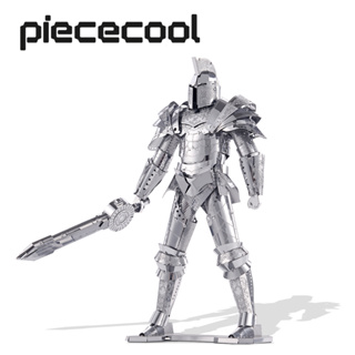 Piececool 3D 拼圖 DIY 金屬模型建築套件黑騎士 3D 人偶模型套件腦筋急轉彎拼圖 Fidget 玩具兒童