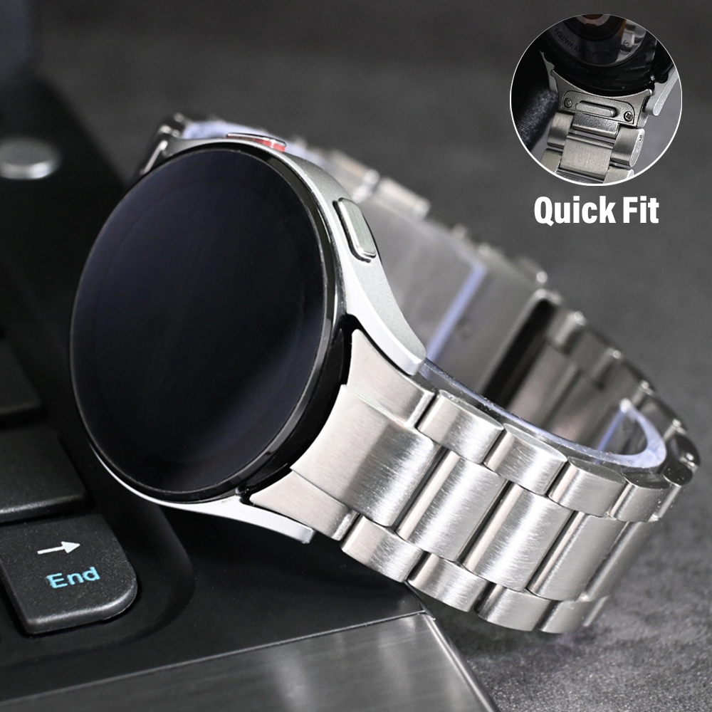 快拆不鏽鋼錶帶 適用三星galaxy watch 6 classic 43/47mm鋼帶 watch 4/5/6 替換錶