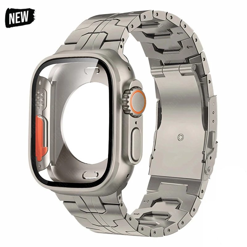 全包錶殼 全鈦合金錶帶 適用蘋果手錶 Apple Watch Ultra3 49mm 11代 S10 se 45 44