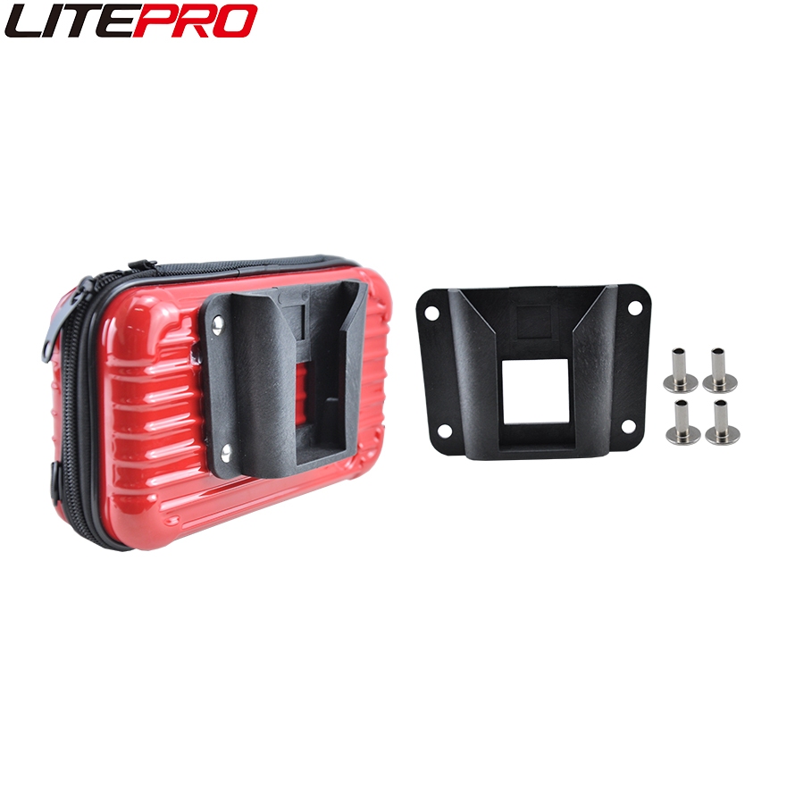 Litepro 自行車前載塊豬鼻袋卡座塑料扣自行車袋框架前卡座適用於 Brompton