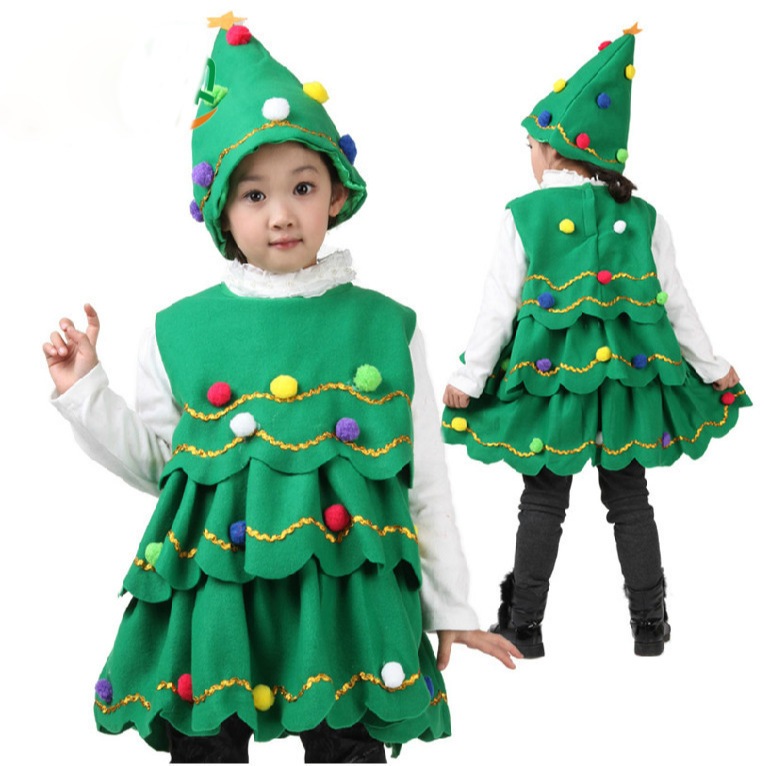 聖誕親子聖誕樹服裝兒童聖誕服裝