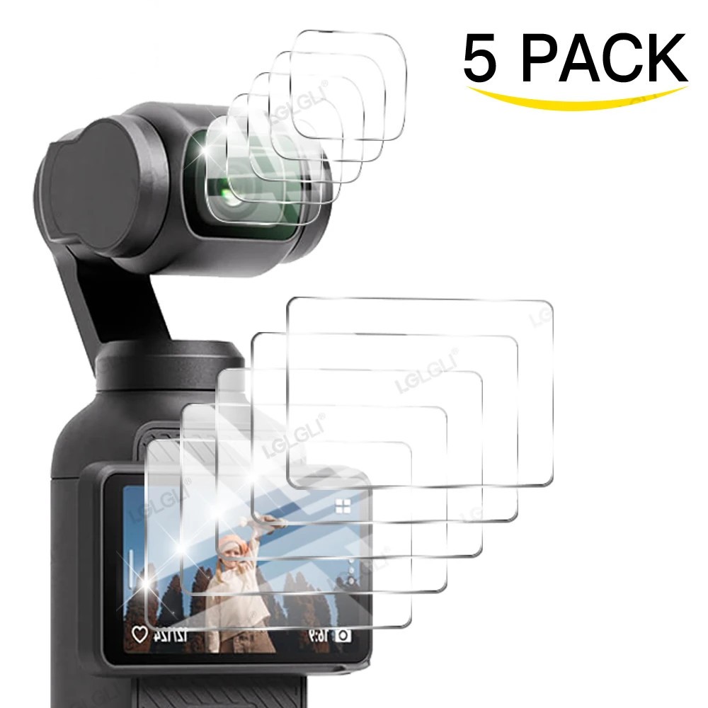 2 套適用於 DJI OSMO Pocket 3 屏幕保護膜配件 DJI Pocket 3 運動相機鏡頭保護鋼化玻璃膜