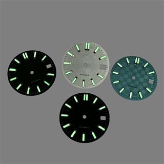 28.5mm 手錶錶盤手錶綠色夜光手錶配件適用於 NH35A/4R35 機芯