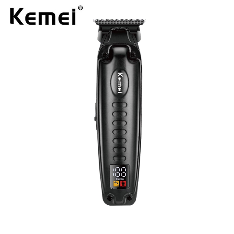 KEMEI 科美男士黑色理髮器男士無繩理髮器理髮專業理髮剪 USB 可充電無線理髮器