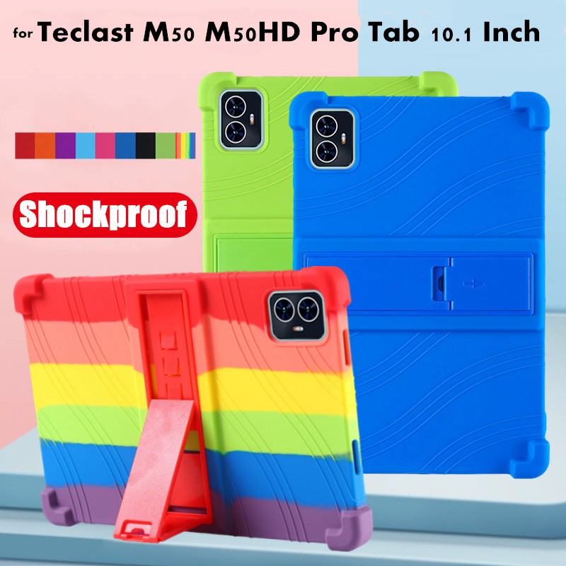 Teclast M50 M50HD Pro Tab 10.1 英寸平板電腦保護套超級防震軟矽膠保護套支架保護套
