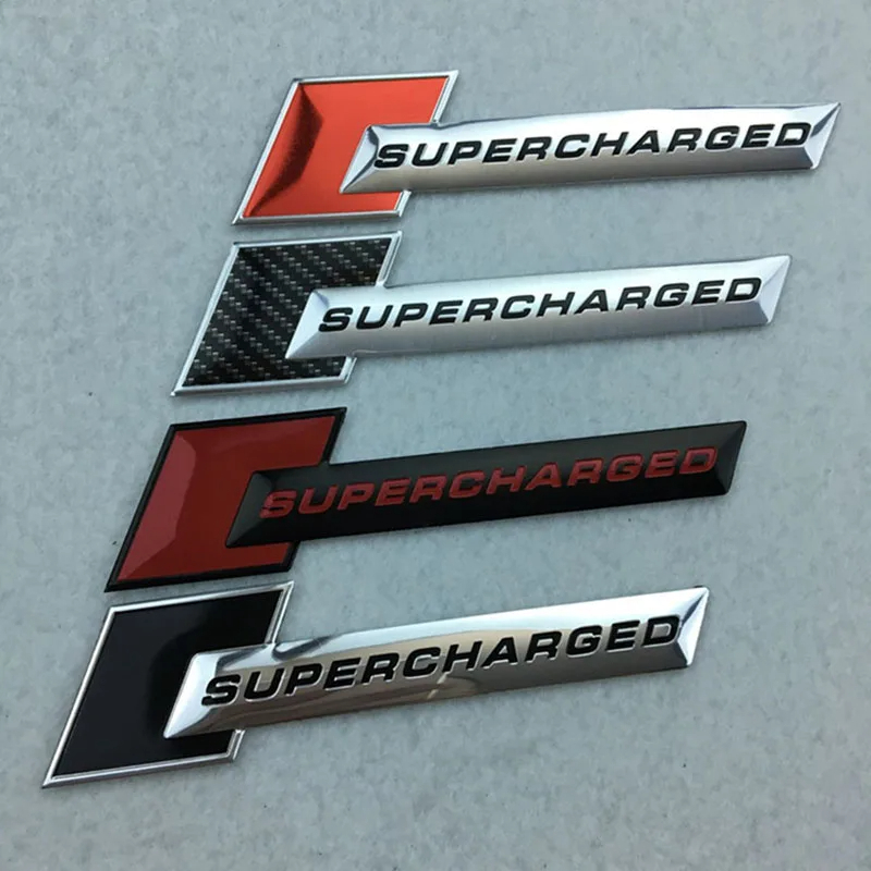 三維金屬標誌 SUPERCHARGED 標誌汽車擋泥板徽章貼花適用於奧迪 A3 A4 A6 A7 A8 S2 S4 S5