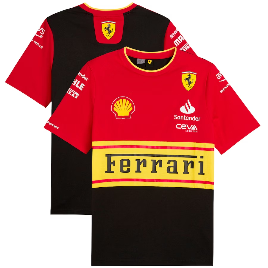 全新 2024 年法拉利 F1 復古版 Team Charles Leclerc T 恤 Team Polo 衫 Fer