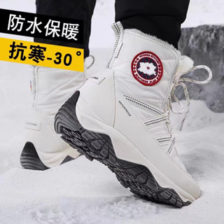 雪地靴男冬季刷毛保暖棉鞋加厚高幫東北滑雪鞋防水防滑戶外登山鞋