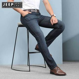 Jeep SPIRIT 1941 ESTD 2023 秋季新款修身小直筒男士百搭休閒牛仔褲