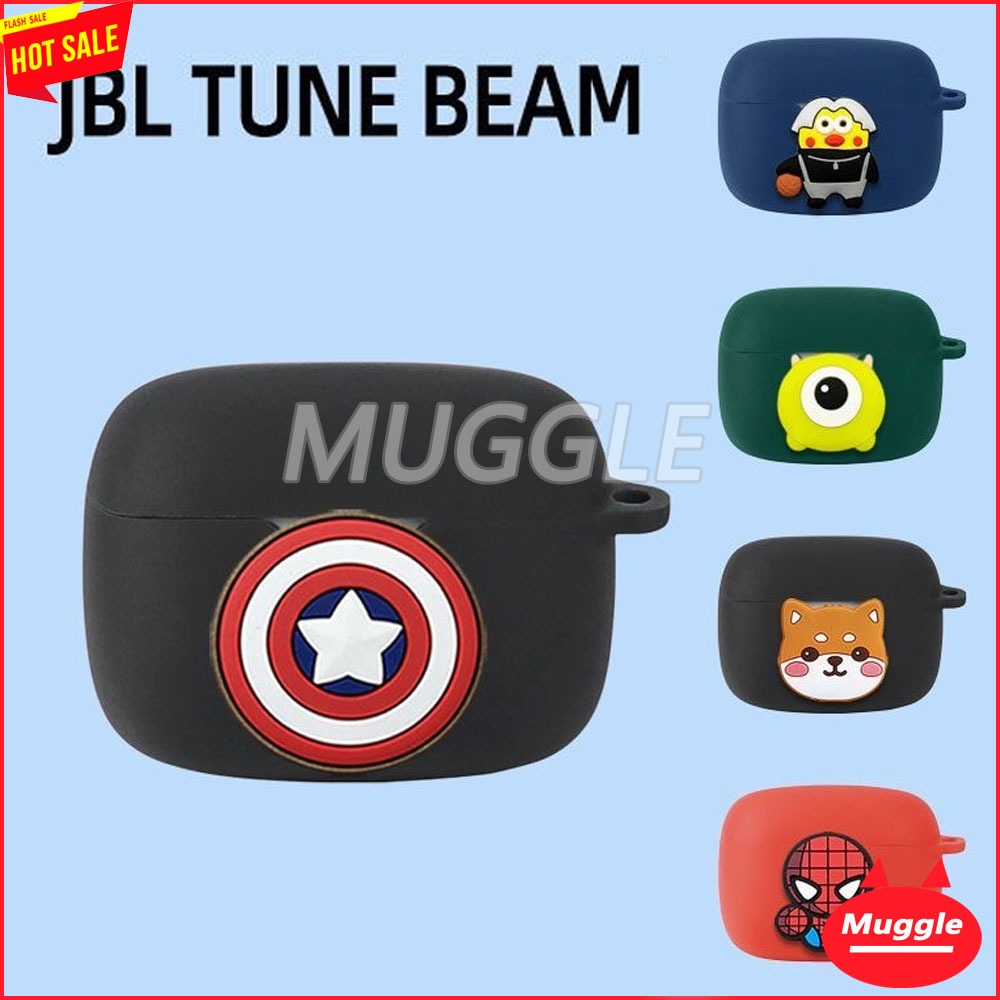 JBL TUNE BEAM 無線藍牙耳機帶掛鉤矽膠套 JBL Tune Beam Ghost 耳機保護套 軟殼保護套