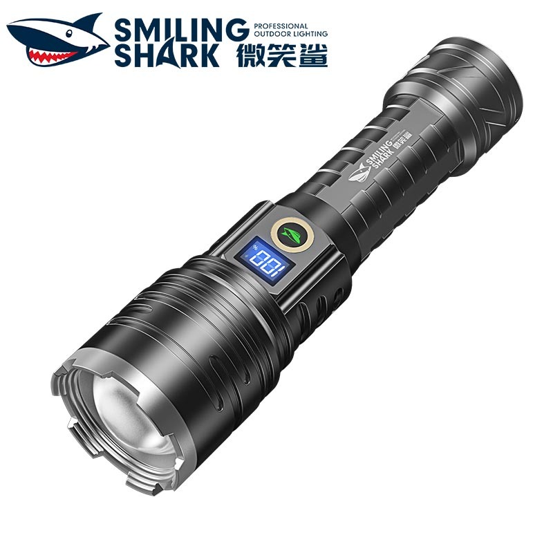 微笑鯊正品 SD5500 led超強光手電筒 10000lm M80爆亮千米遠射 Type-C 5檔調焦 長續航戶外露營