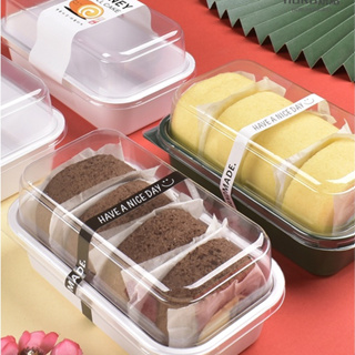 現貨【西點盒】日式蛋糕卷 打包切塊 包裝盒 瑞士甜品夢龍捲 海鹽牛乳 中式糕點 桃酥盒