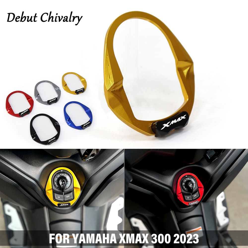 山葉 適用於yamaha XMAX300 2023 2024門鎖裝飾罩鎖頭裝飾罩XMAX-300門開關保護邊罩