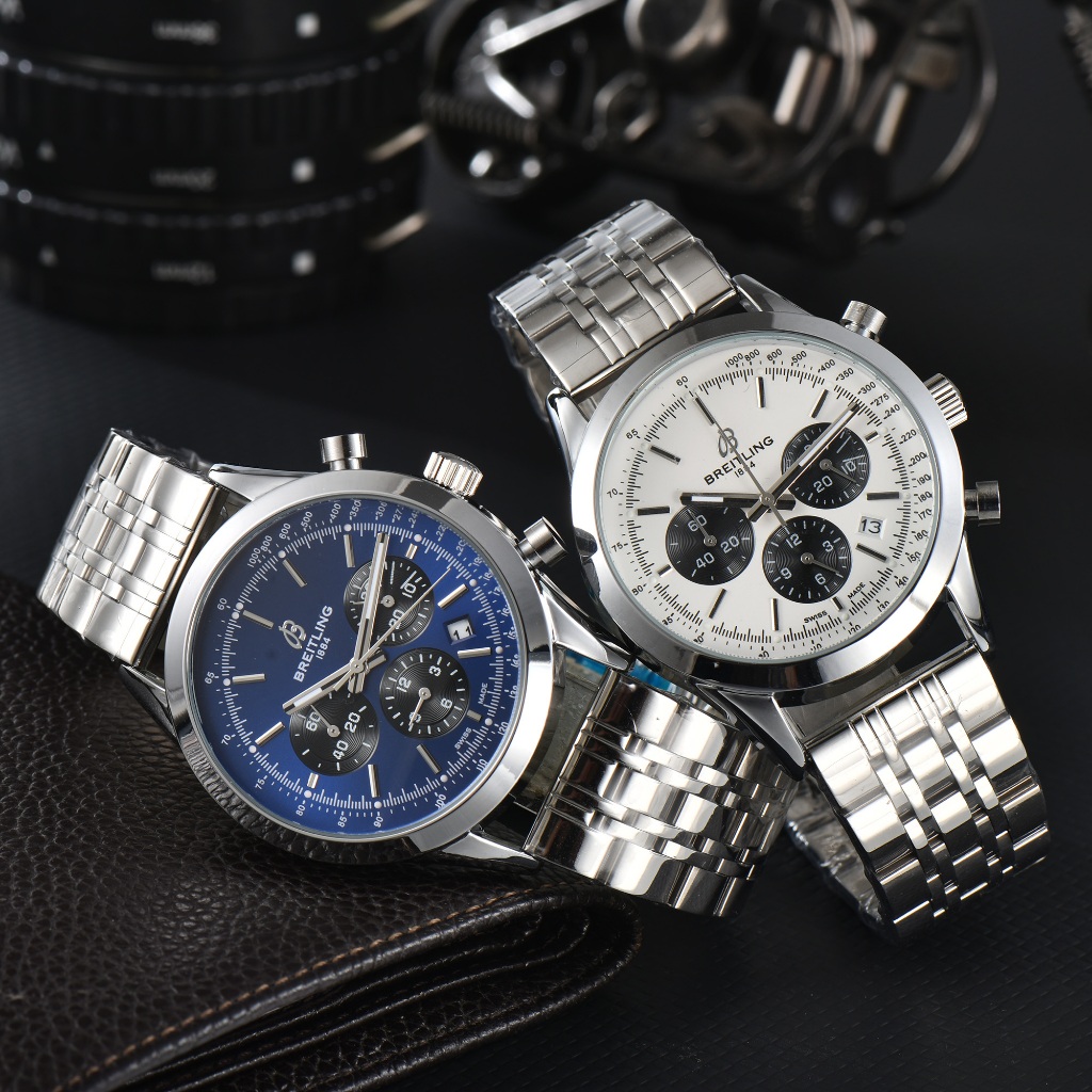 Breitling航空計時1系列腕錶藍盤銀色石英機芯41mm瑞士商務腕錶i