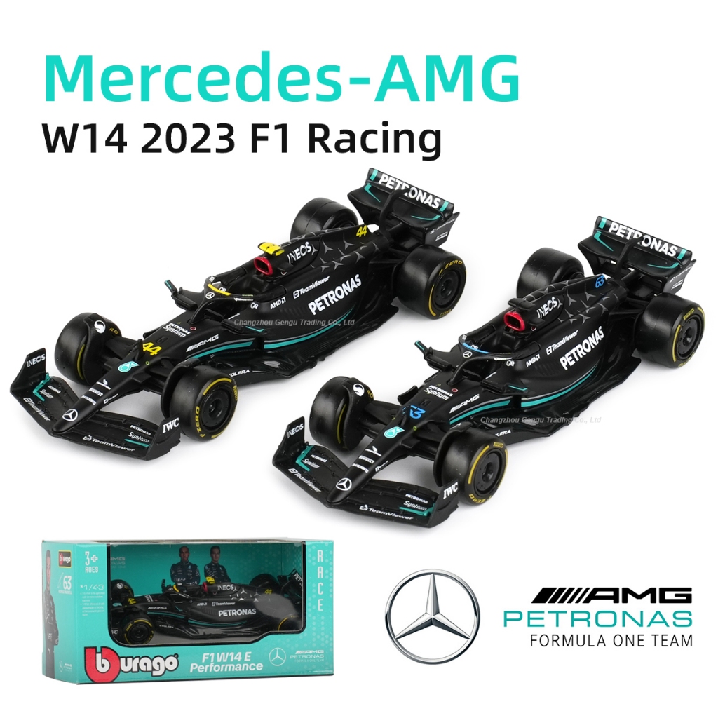 Bburago 1:43 Mercedes AMG 2023 W14 E Performance F1 方程式賽車壓鑄車