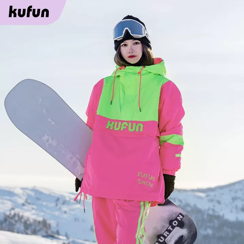 酷峰KUFUN滑雪服上衣女男專業小眾雪衣單板雙板滑雪裝備防水防風保暖套頭外套