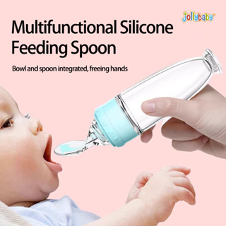 Jollybaby 軟勺嬰兒奶瓶 | 矽膠吸盤 | 餵食餐具 | 擠壓餵食 | 寶寶吃